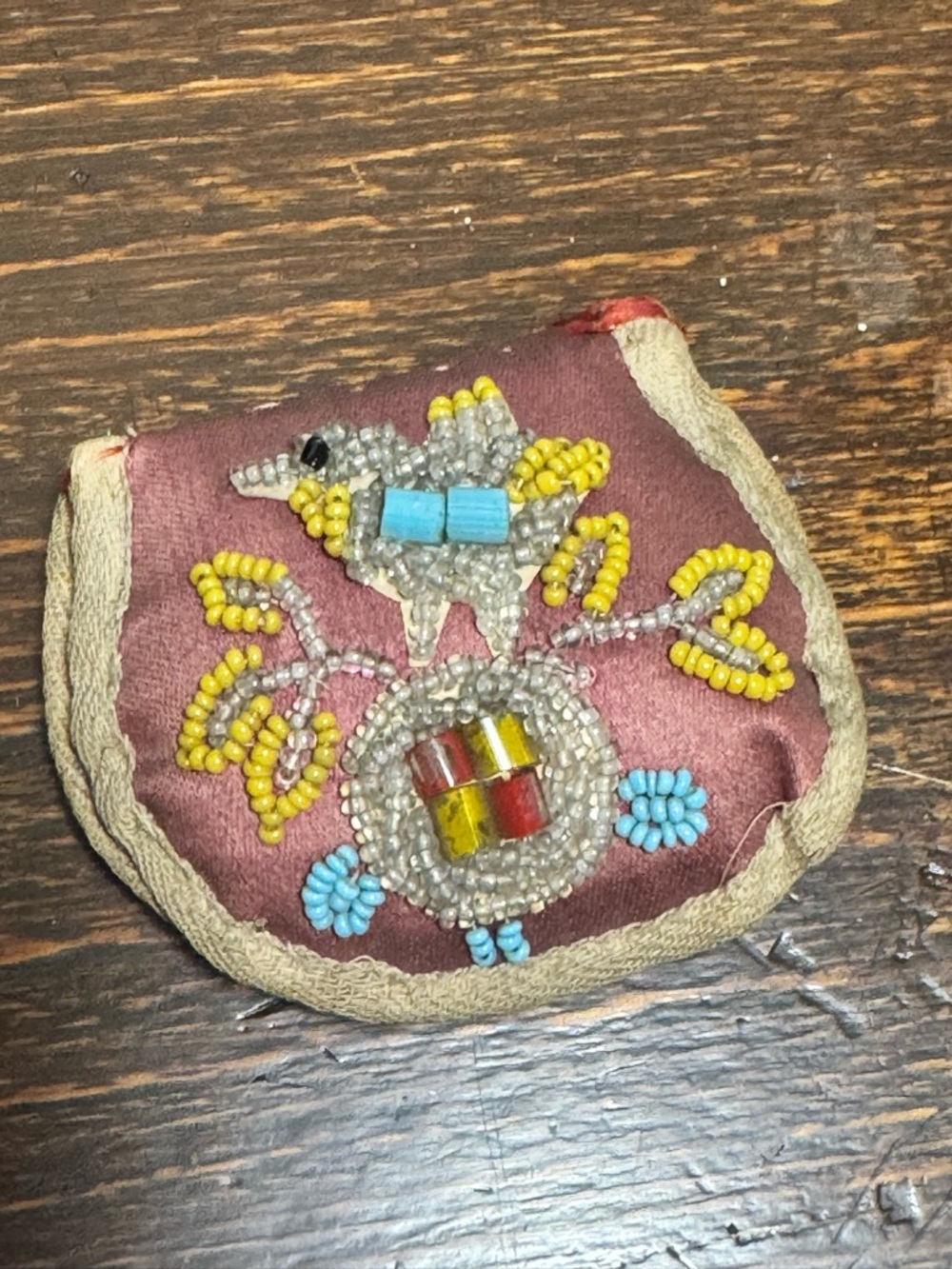 Antique Beaded Bird Native American Niagara Falls Souvenir PIN Cushion - Picture 4 of 8